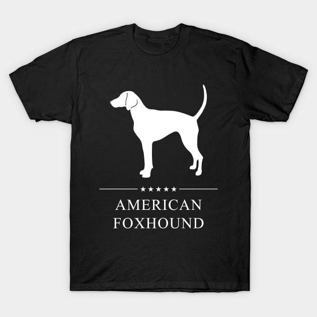 American Foxhound Dog White Silhouette T-Shirt by millersye